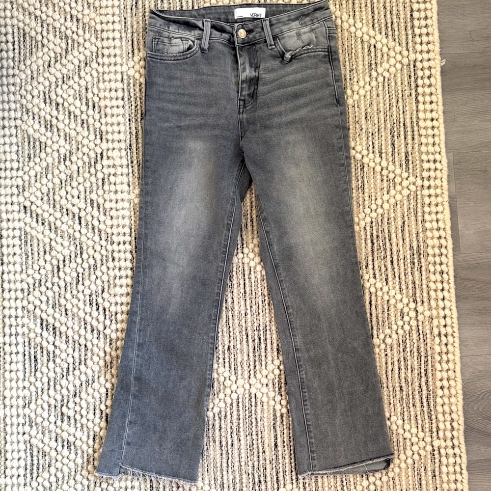 VERVET BY FLYING MONKEY Gray Straight Leg Jeans